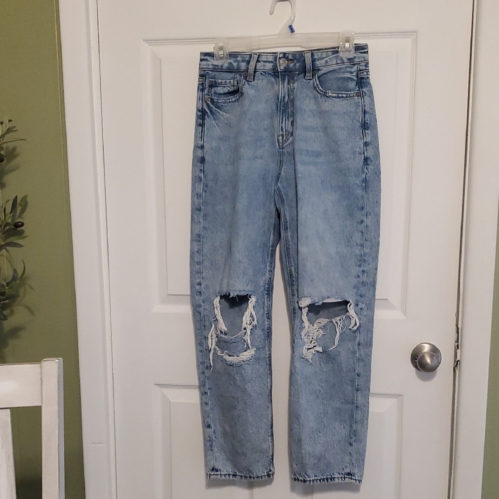 American Eagle Outfitters Casual  Light Blue Straight Leg Jeans